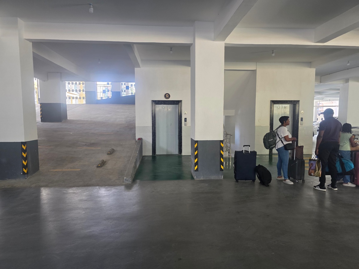 Building lobby and elevator